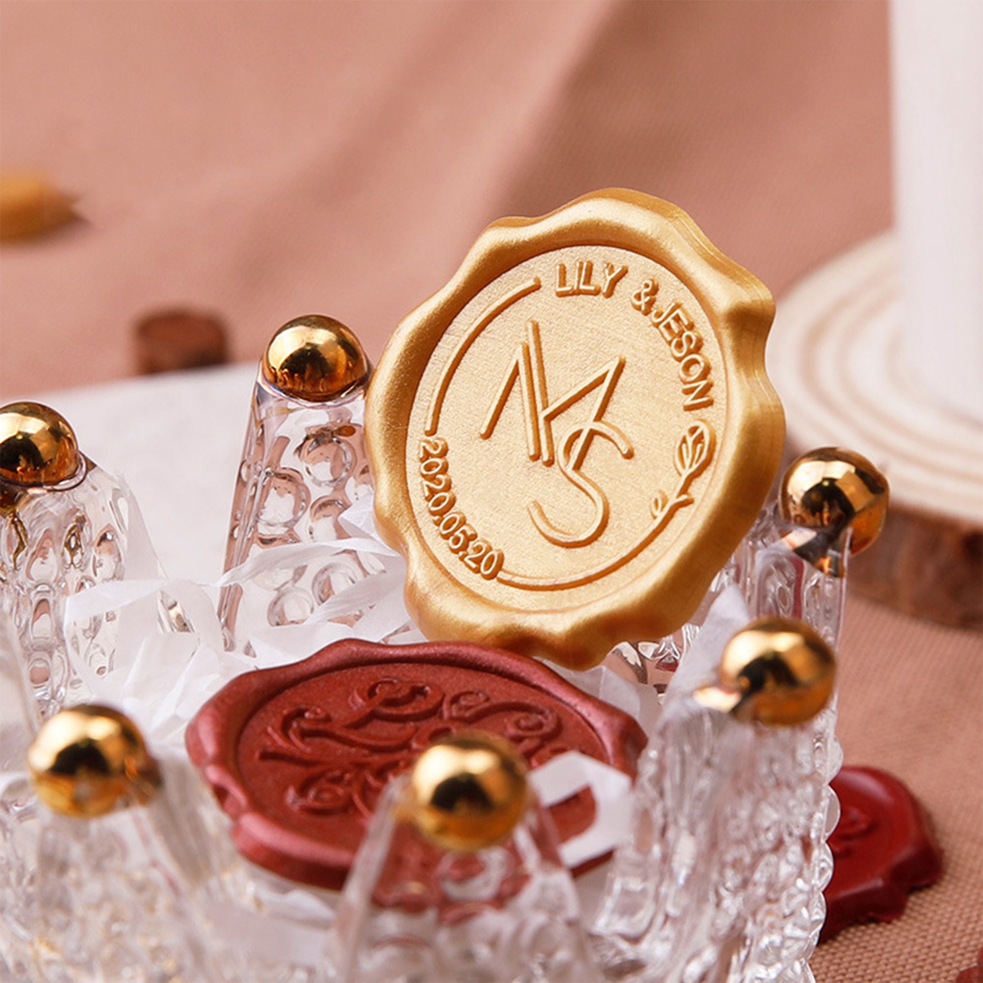 Custom Logo Wax Seal Stickers Any Logo Can Customized Self Etsy