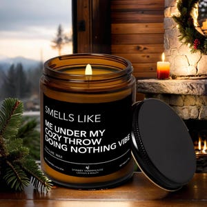 Cozy Throw Vibe Candle: Funny Personalized Candle Gift