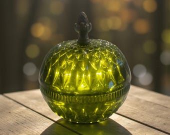 Vintage Collectible Indiana Glass Candy Dish Candle - Candle Made to Order | Only 1 Available