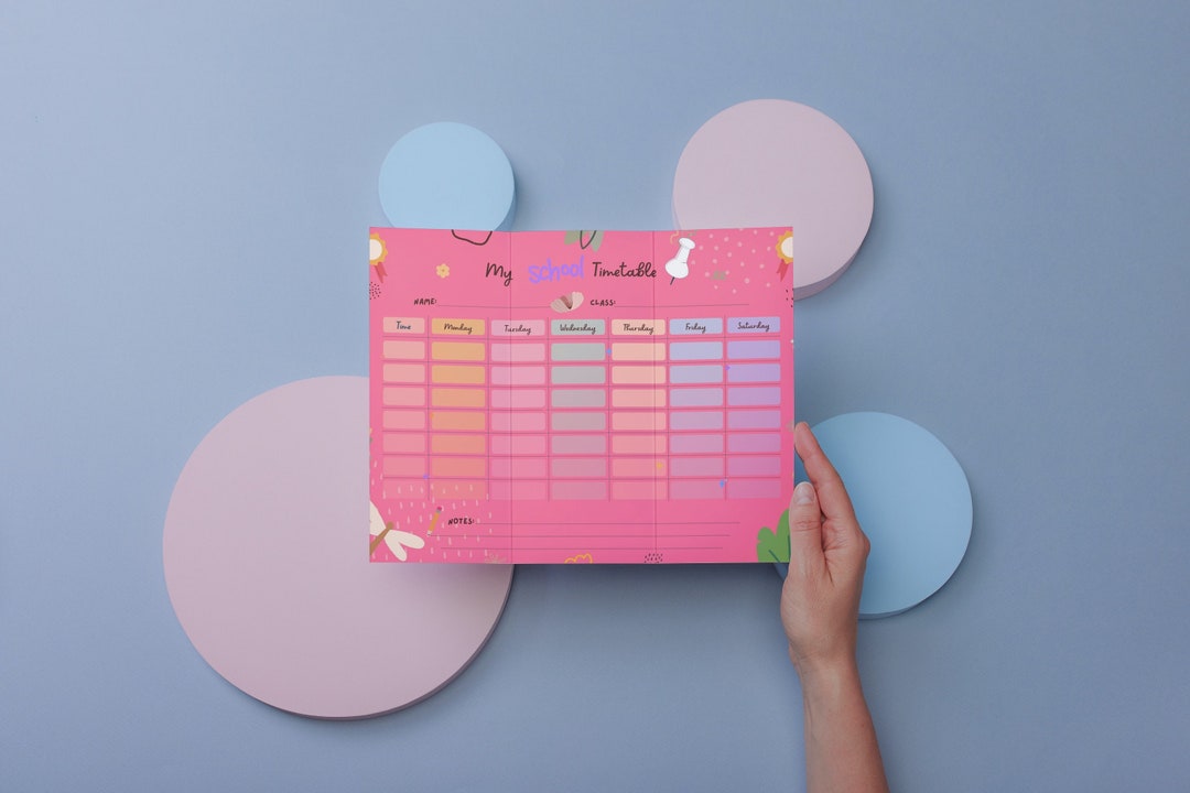 Printable school calendar simplify your timetable with our fillable