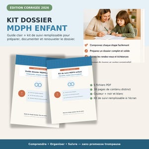 French MDPH Child Application Kit 2026: Step-by-Step Guide, Life Project, Checklists and Fillable Tracker | 5 PDFs