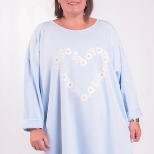 Plus size tunic sweatshirt sales