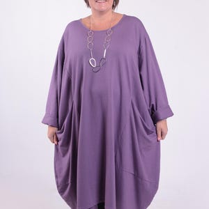 Ladies Women&#39;s Lagenlook Loose Flowy Plus Size Balloon Dress, Layering, Quirky, Cotton, UK 20 22 24 26 28 30 32 *Star Seller* 9451