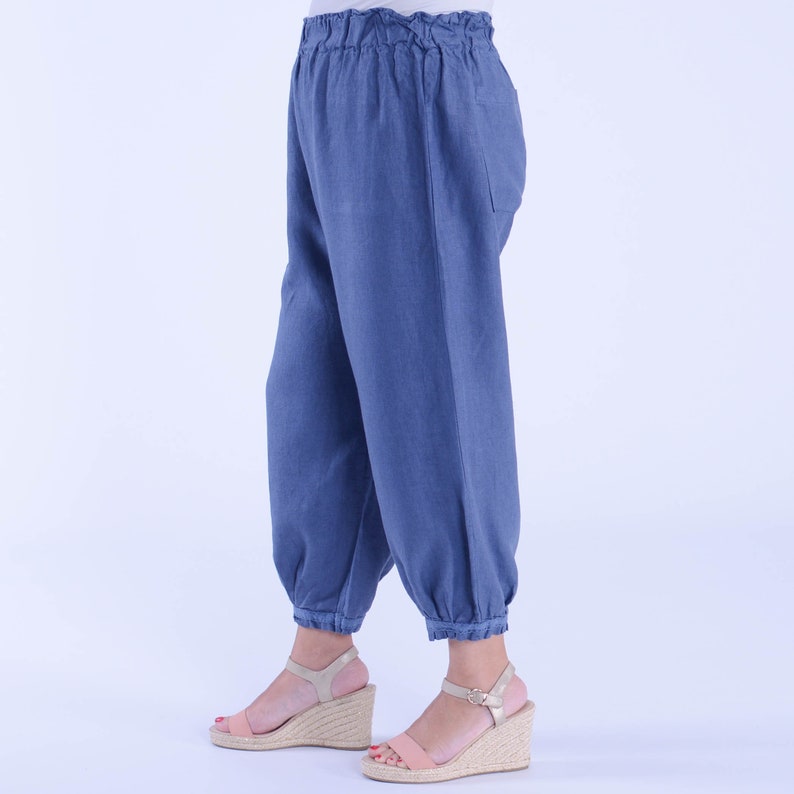 Lagenlook Quality Linen Boho Hippie Vintage Style Trousers Pants ...