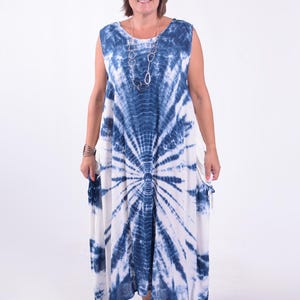 Lagenlook Plus Size Dress, Maxi Dress, Colourful Dress, Dress with pockets, *Star Seller* Tie Dye Dress, Size 18, 20, 22, 24, 26, 28 - TD1
