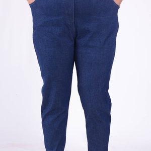 Plus Size Dark Blue Full Length Jeggings