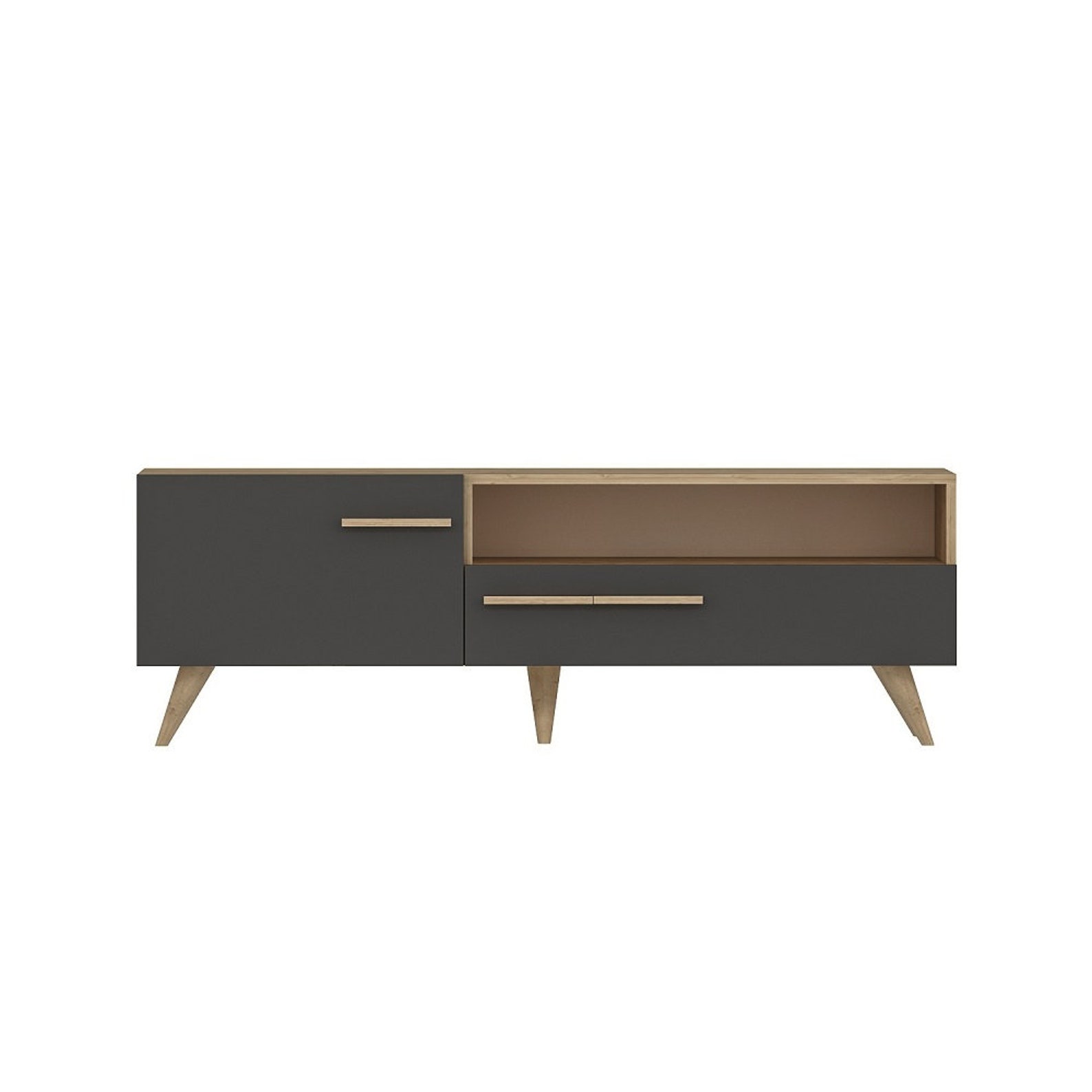 View of Minimalist Compact TV Stand up to 72'' Inventory - Etsy