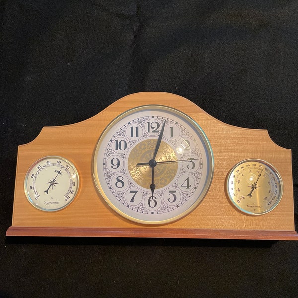 Oak and Cherry Mantel Clock