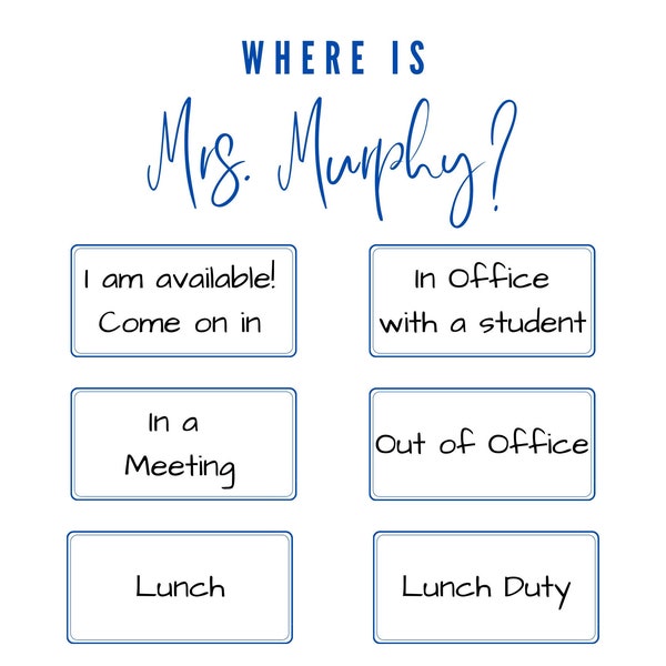 School Counselor "Where am I" sign