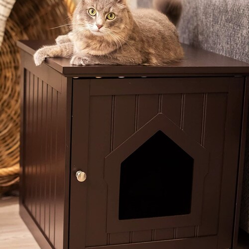 Modern Cat Litter Box Furniture Hidden Cat Pet Crate Etsy