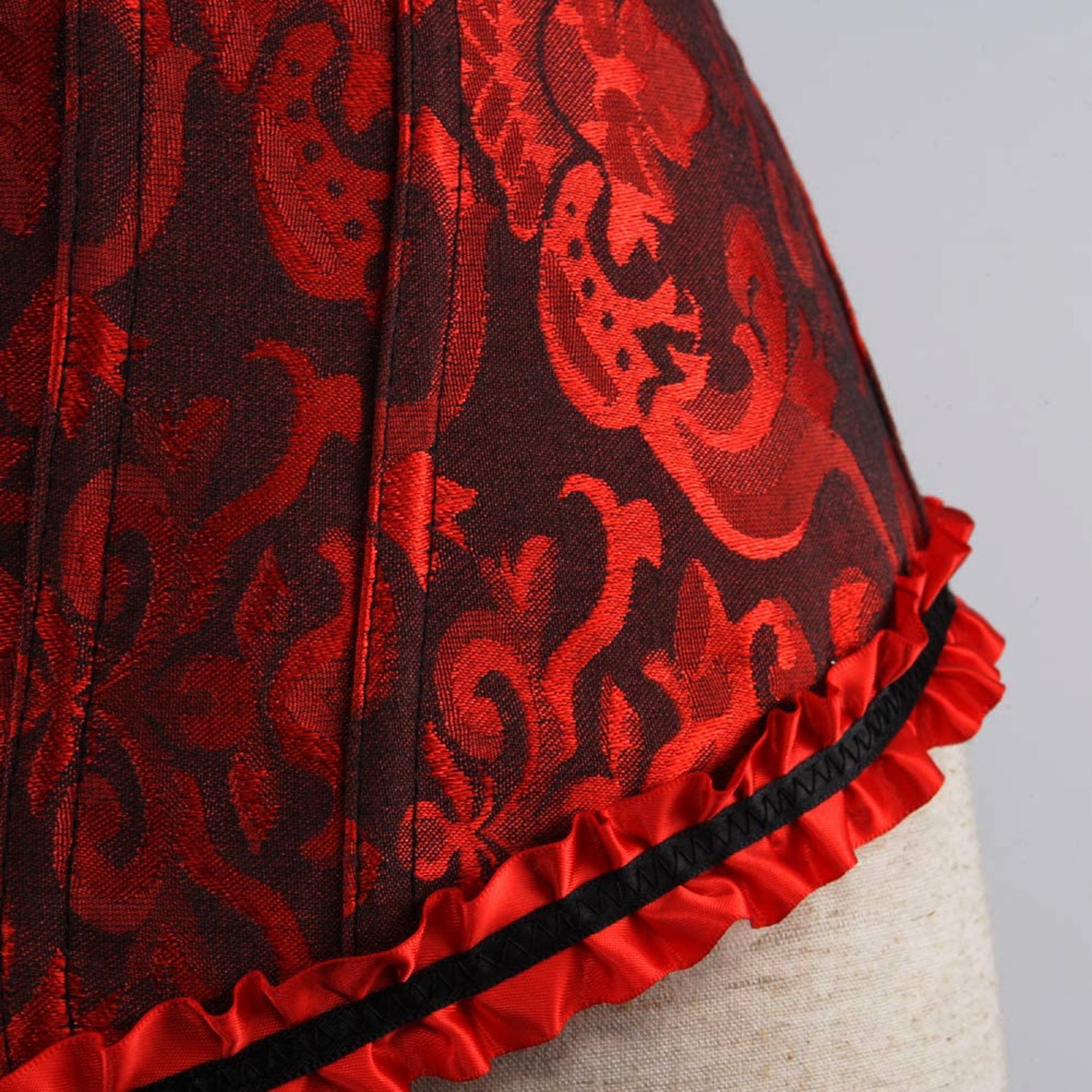 Lace up Corset Top Red Corset Top Boned Handmade Floral Lace Etsy