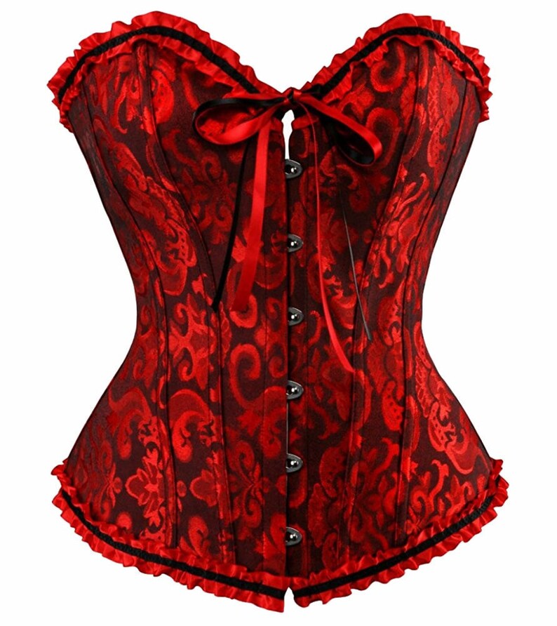 Lace up Corset Top Red Corset Top Boned Handmade Floral Lace Etsy