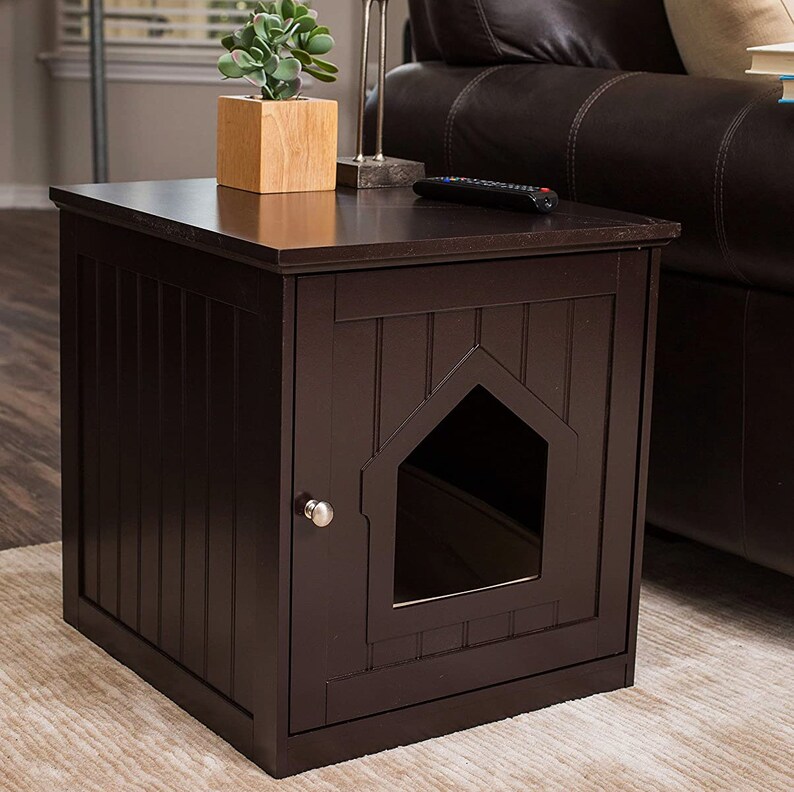 Modern Cat Litter Box Furniture Hidden Cat Pet Crate Etsy