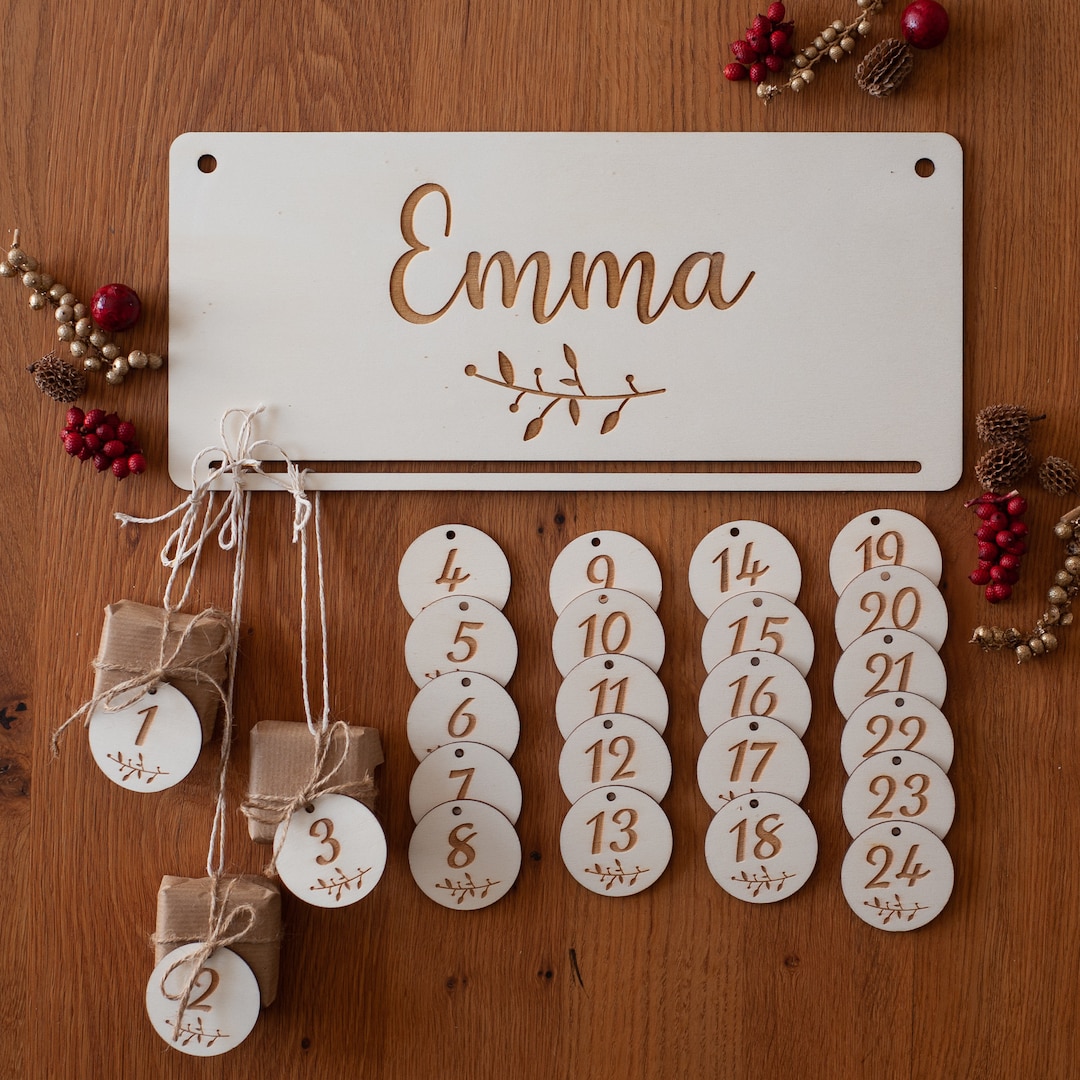 Adventskalender personalisiert DIYKalender aus Holz Etsy.de