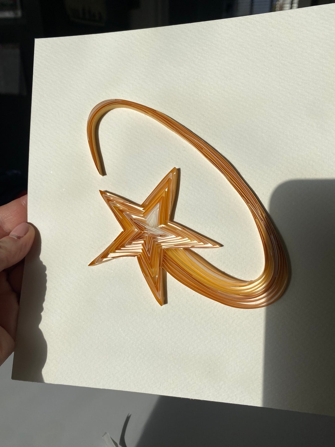 Shooting Star Wall Art Frame Quilling Art Artistic Quilling Etsy