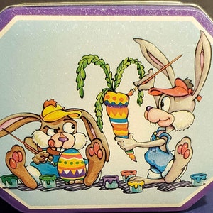 Vintage tin litho Easter box