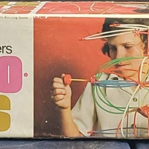 1970s Constructo Straws building kit by Parker Brothers , Vintage