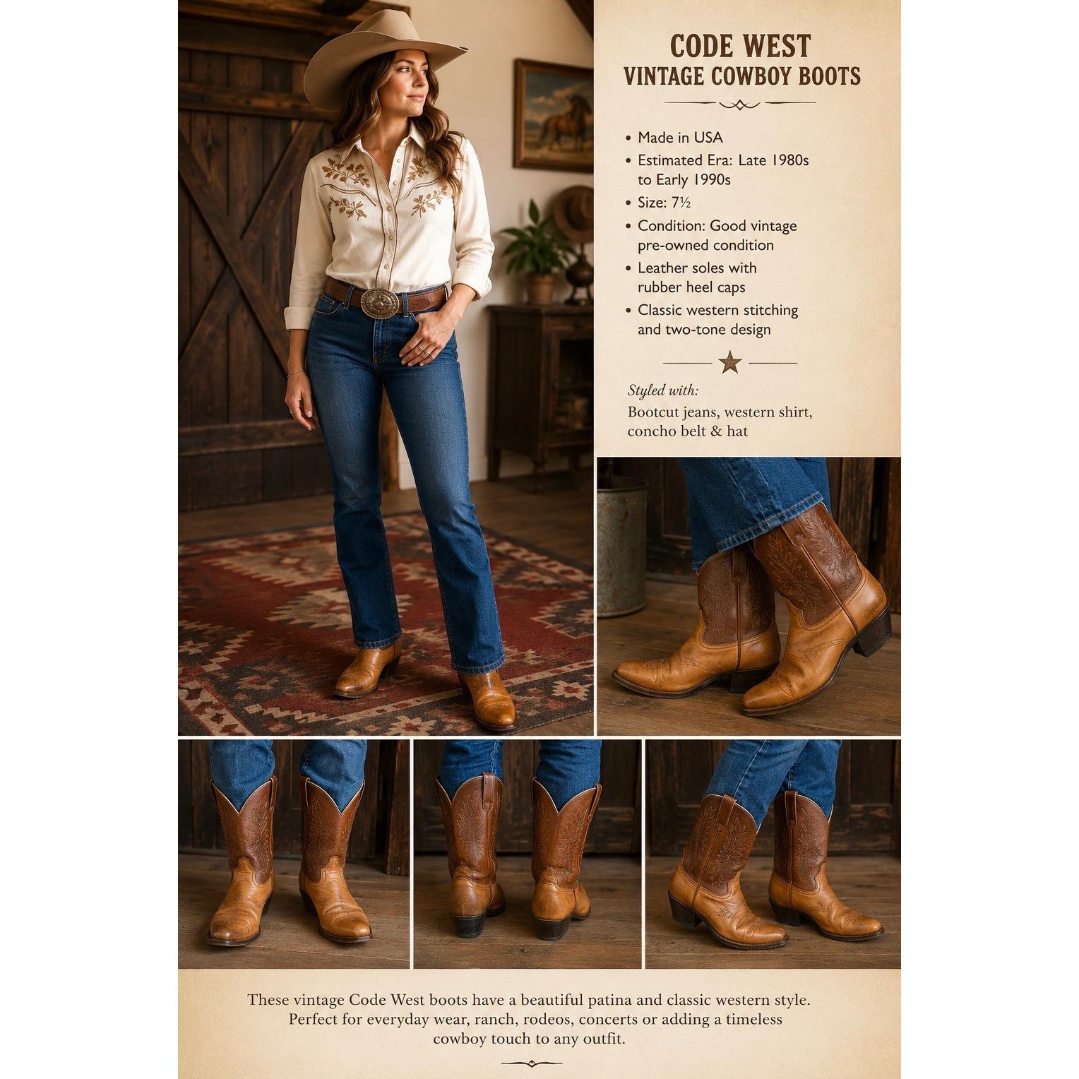 Code West Boots - Etsy