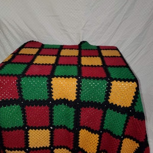 Vintage, mid century hand made afghan