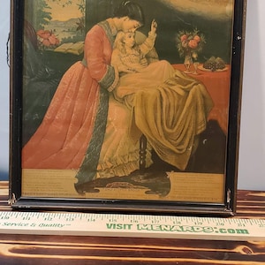 Antique framed Victorian print “only a little brook” by George Stinson and company 1879