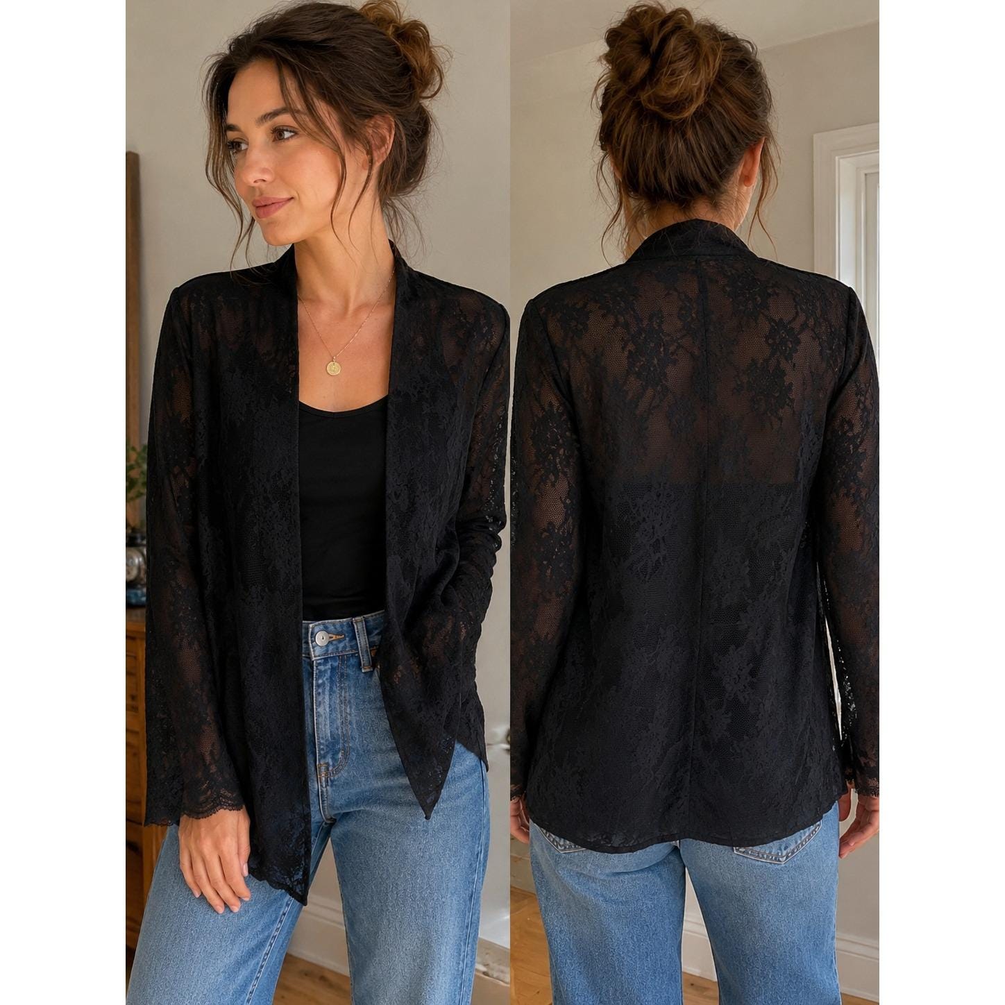 Sheer Floral Jacket - Etsy