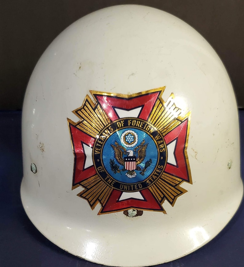 Vintage Military Helmet Veterans of Foreign Wars United States Etsy
