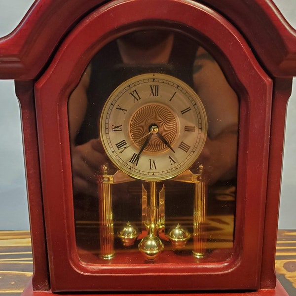 Vintage Wood Desk Clock Etsy