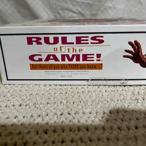 Vintage rules of the game