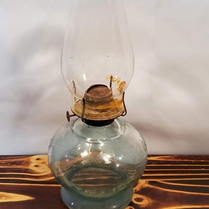 Vintage 1900’s glass oil lamp