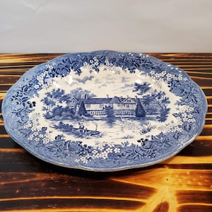 Vintage j&g meakin merrie England 14th century igntham mote platter plate