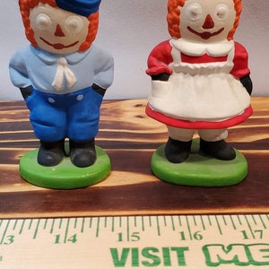 Vintage 1974 zwielichtige Ann and Andy Bobbs Merrill Company Figuren