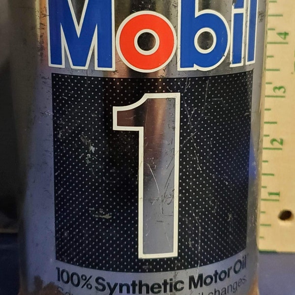 vintage Mobil 1 bidon d’huile publicitaire