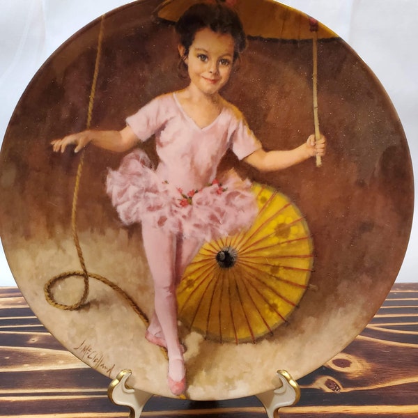 Vintage John McClelland collectible plate “Katie the tightrope walker” 1982