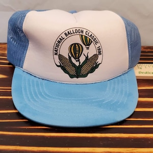 Vintage 1990 baby blue trucker hat