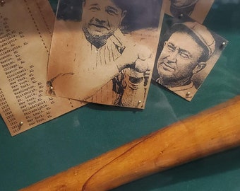 アンティーク アメリカ History of Baseball シャドーボックス
