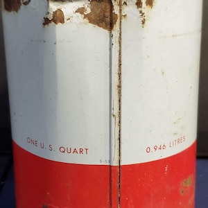 Vintage 1959 Texaco Aircraft engine motor oil quart can