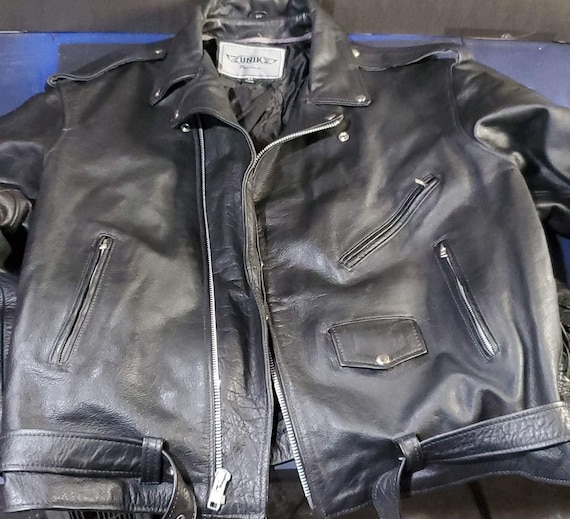Vintage Unik leather motorcycle jacket— men’s Gem