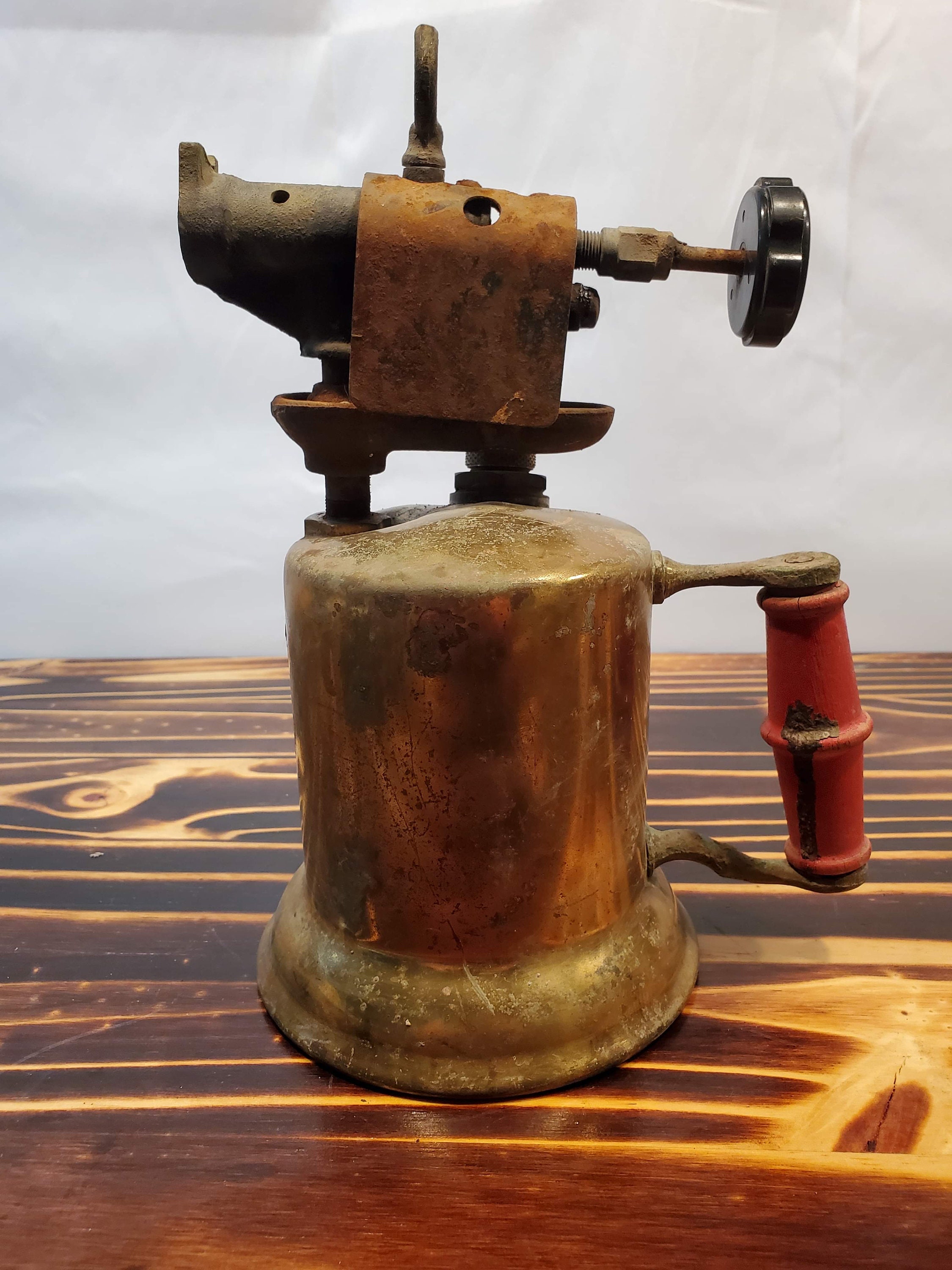 Vintage or Antique Hand Held Brass Torch Lamp Miner’s Railroad Spelunking  or ?