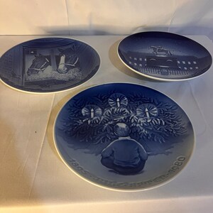 Set of three bing and grondahl Royal Copenhagen Christmas plates
