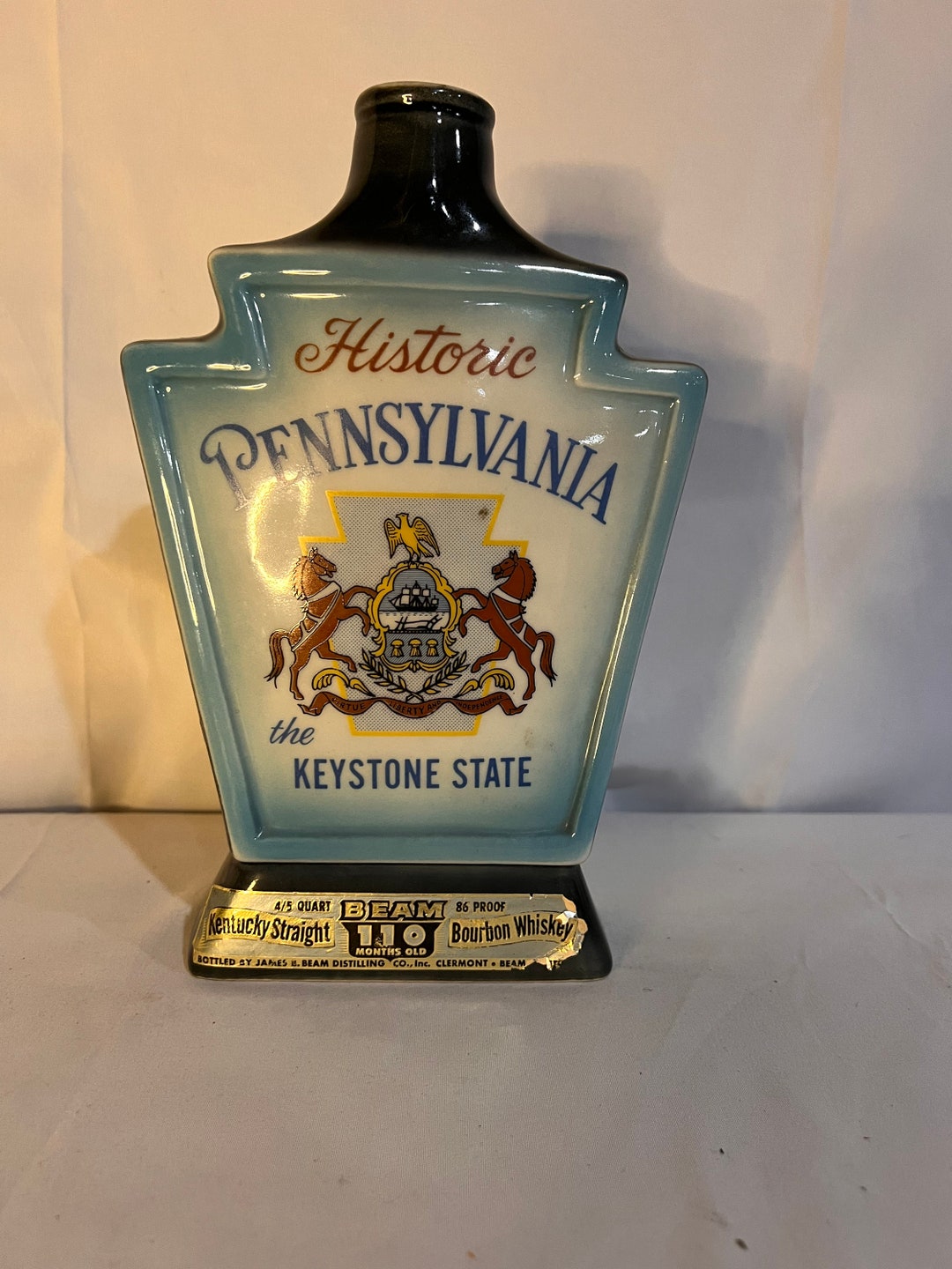 Vintage Pennsylvania Jim Beam Decanter missing the Top Etsy