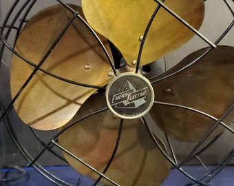 Vintage 1949 Emerson Jubilee copper blade oscillating fan