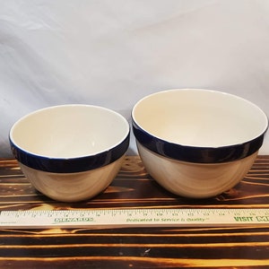 Vintage pre-bia cordon bleu mixing bowl set
