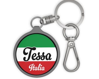 Porte-clés avec drapeau italien : étiquette personnalisée pour porte-clés de l'Italie