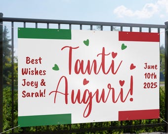 Personalized Tanti Auguri Banner: Italian Party Decor