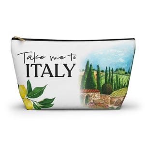 Italy Travel Gift, Personalized Italian Travel Bag, Italy Honeymoon gift, Take me to Italy Design, Gift for Italian Women, Italy Girl Trip