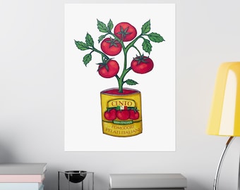 Italian Kitchen Tomato Art Print: Cento Can Still Life