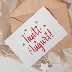 Descarga digital italiana, Tanti Auguri A Te, Mejores deseos italianos, arte digital de cumpleaños de Italia para pegatinas, calcomanías, letreros, tazas, PNG, SVG