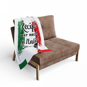 Italian Recipe Fleece Blanket: Cozy Home Decor Gift