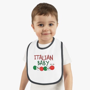Cute Italian Baby Bib, Italian Caterpilla Baby Bib, Italian Flag Colors, Baby Shower Gift, Cute Caterpilla Bib, Bavaglino Italian, mangia