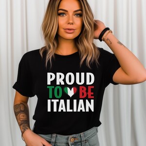 T-shirt italien Fier d&#39;être : t-shirt unisexe teint en pièce
